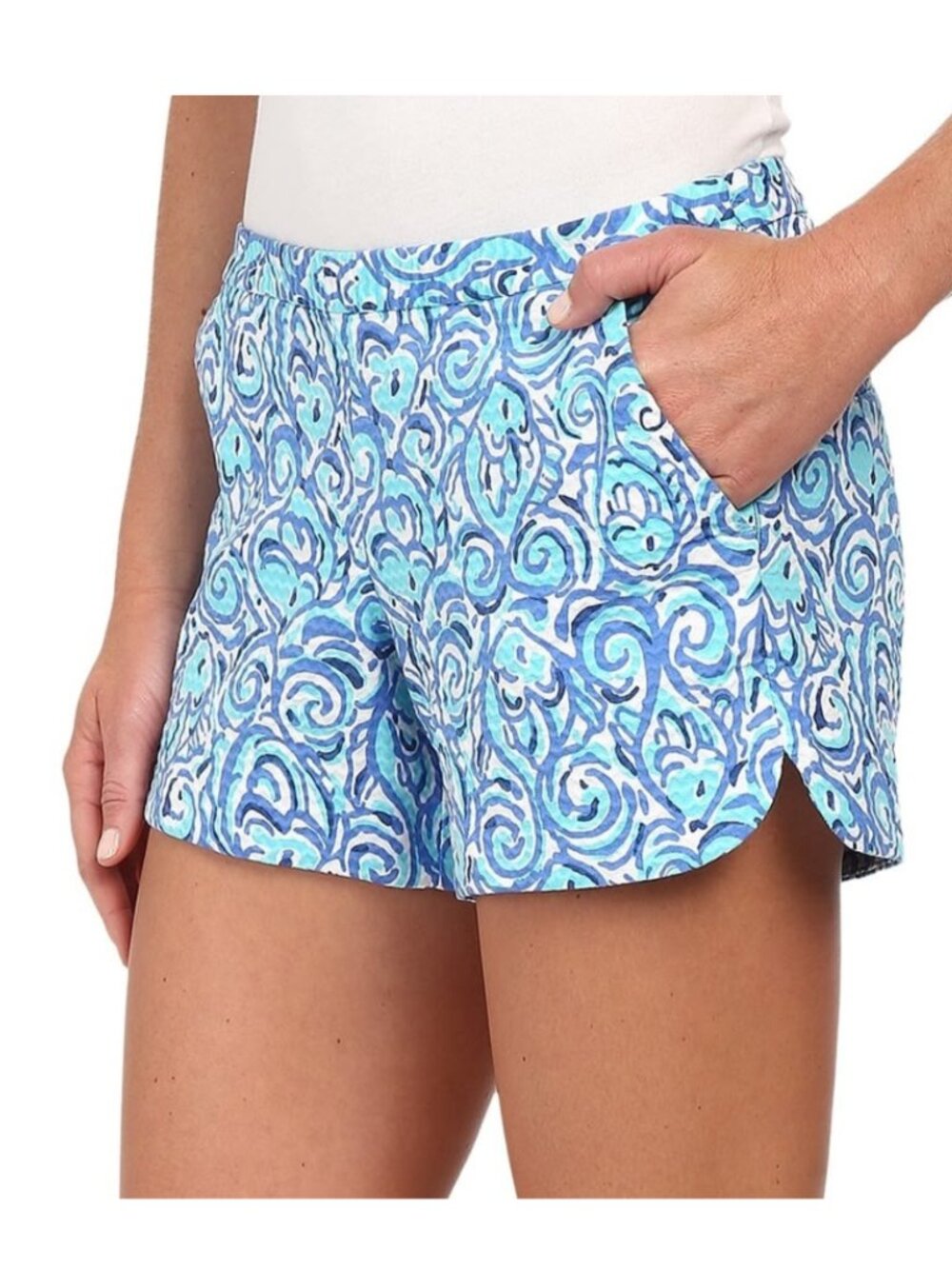 Lilly Pulitzer Women's Adie Shorts in Resort White Chasing Tail Size 6